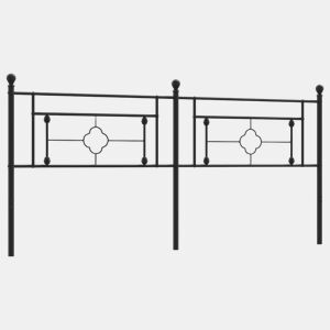 vidaXL Cabeceira de cama 200 cm metal preto