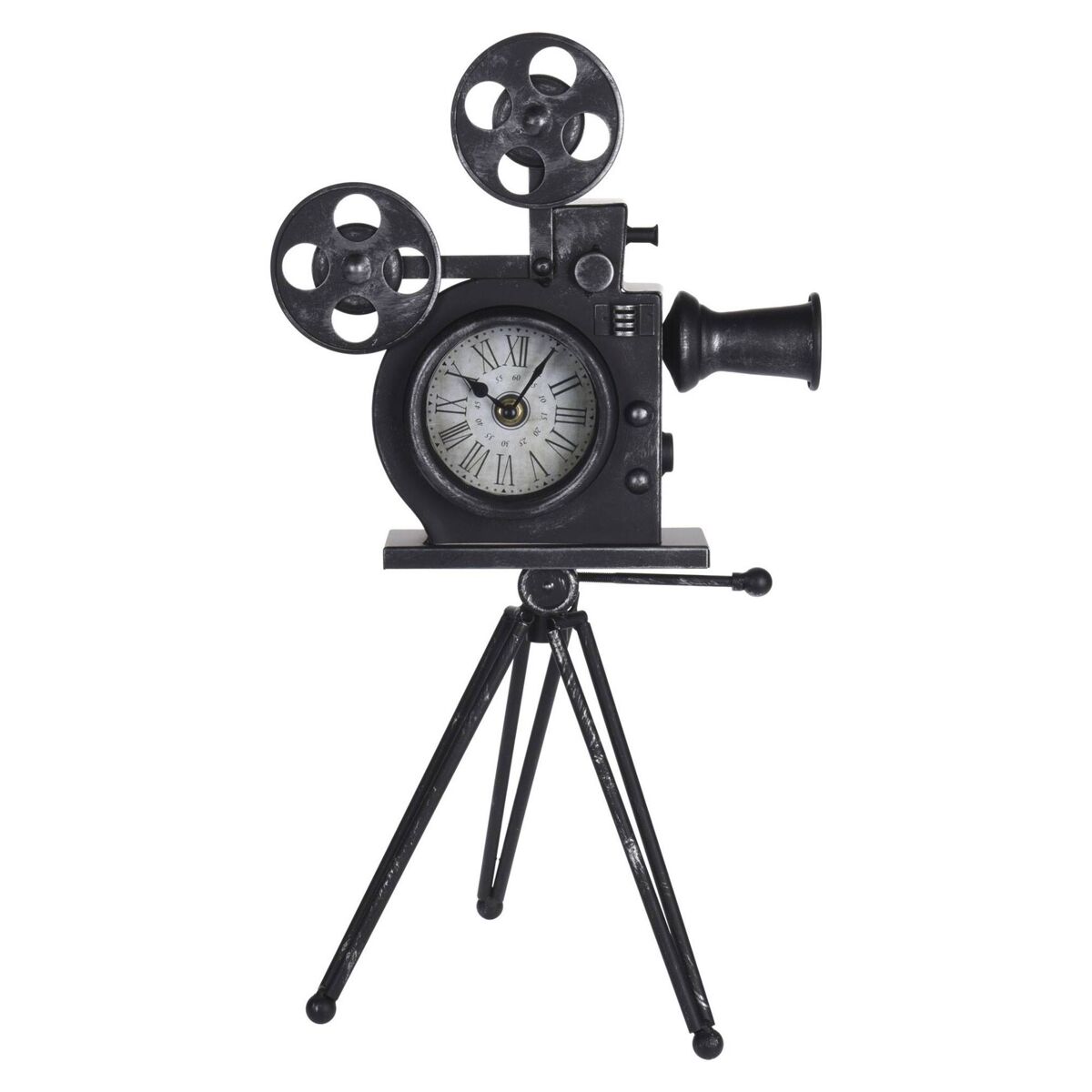 Reloj de mesa modelo cámara de película en metal