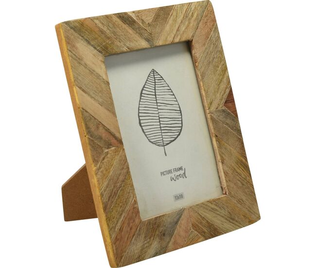 Marco de fotos de madera en casa 19,2x24x1,3cm