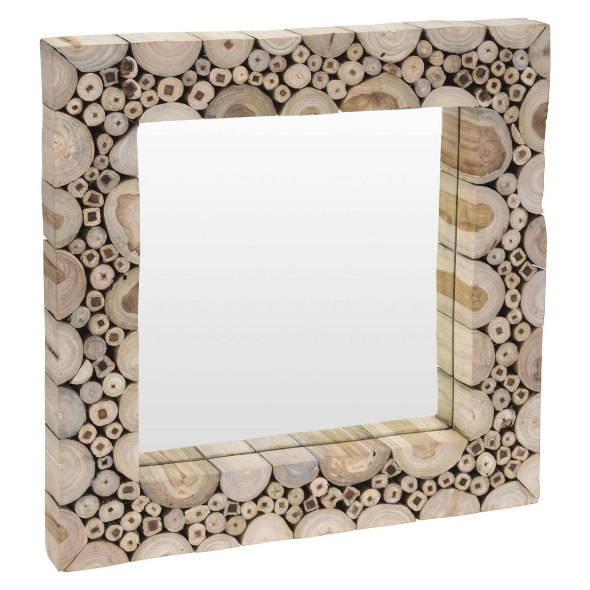 Well home espejo decorativo con marco cuadrado 50x50x5cm