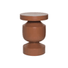 Mesa de apoio o mesa de cabeceira em metal, Alma, Terracota, 30.5x30.5x43.5 cm