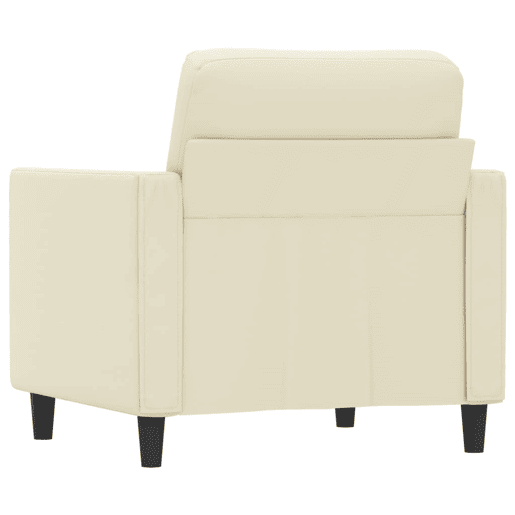 vidaXL Poltrona 60 cm couro artificial creme