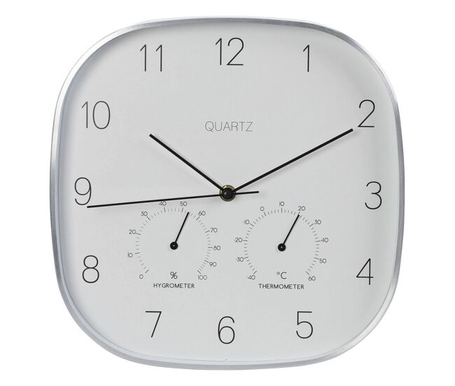 Reloj decorativo de aluminio tiene un ø28,5cm