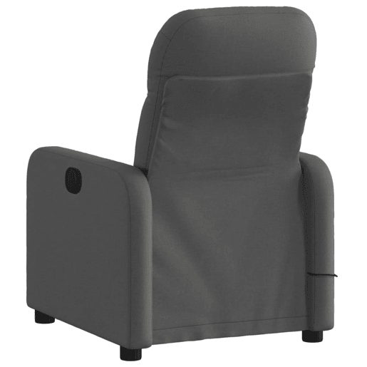 vidaXL Poltrona de massagens reclinável tecido cinzento-escuro vidaXL Poltrona de massagens reclinável tecido cinzento-escuro