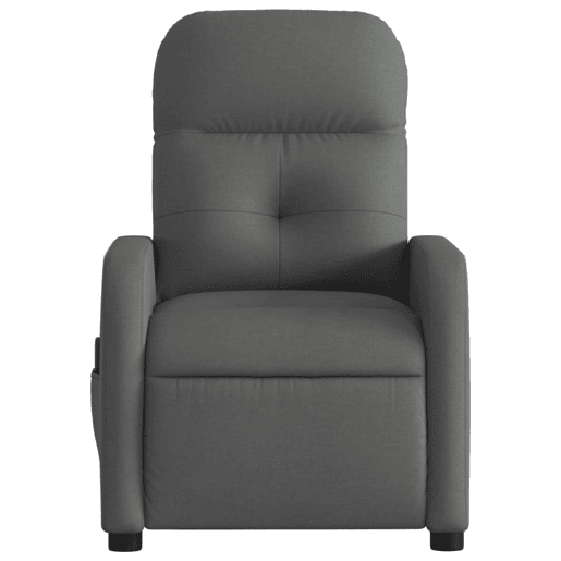 vidaXL Poltrona de massagens reclinável tecido cinzento-escuro vidaXL Poltrona de massagens reclinável tecido cinzento-escuro