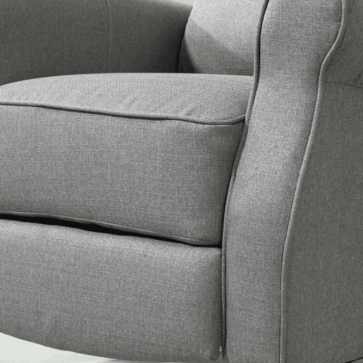 HOMOM Poltrona Reclinável Poltrona Relax com Reclinação Manual até 160° e Apoio para os Pés Retráteis Poltrona Sala de Estar 77x88x102 cm Cinza
