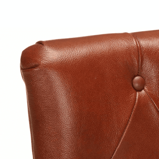 vidaXL Cadeiras de jantar 2 pcs couro de cabra genuĂno castanho vidaXL Cadeiras de jantar 2 pcs couro de cabra genuĂno castanho