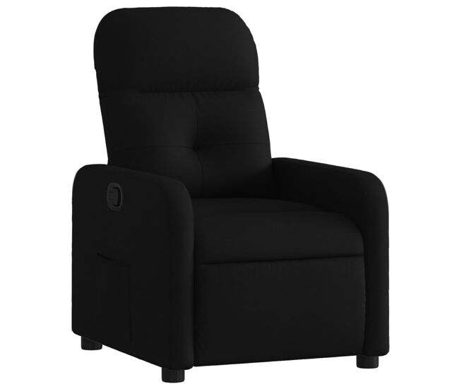 Vidaxl sillón reclinable de tela negro