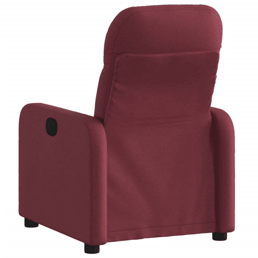 vidaXL Poltrona elétrica reclinável tecido vermelho tinto