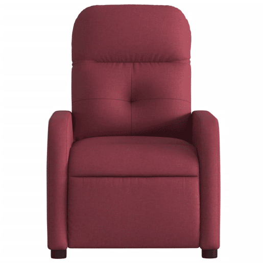 vidaXL Poltrona elétrica reclinável tecido vermelho tinto