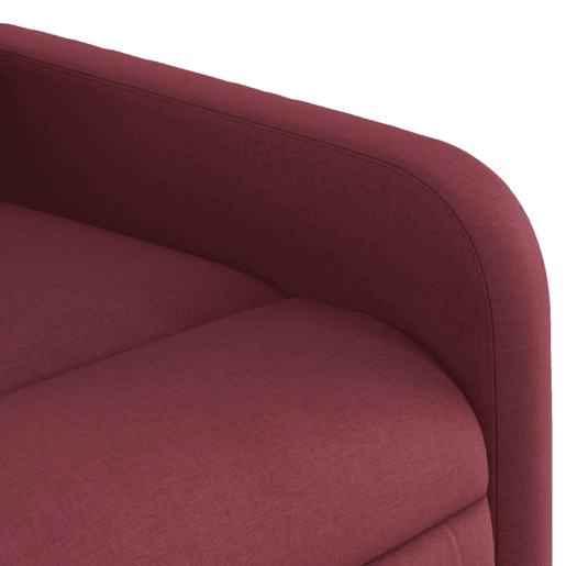 vidaXL Poltrona elétrica reclinável tecido vermelho tinto