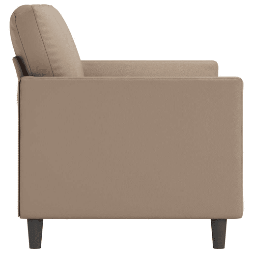 vidaXL Sofá de 2 lugares 120 cm couro artificial cor cappuccino