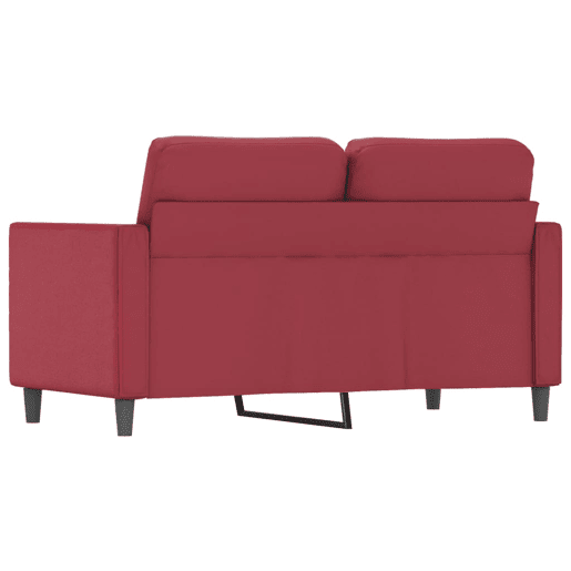 vidaXL Sofá de 2 lugares 120 cm couro artificial vermelho tinto vidaXL Sofá de 2 lugares 120 cm couro artificial vermelho tinto