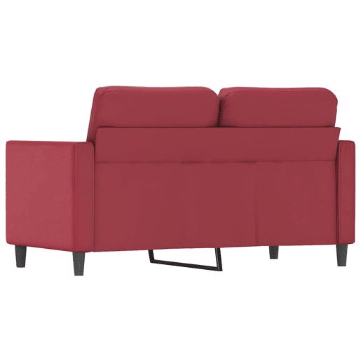 vidaXL Sofá de 2 lugares 120 cm couro artificial vermelho tinto vidaXL Sofá de 2 lugares 120 cm couro artificial vermelho tinto