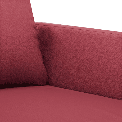 vidaXL Sofá de 2 lugares 120 cm couro artificial vermelho tinto vidaXL Sofá de 2 lugares 120 cm couro artificial vermelho tinto