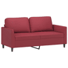 vidaXL Sofá de 2 lugares 140 cm couro artificial vermelho tinto