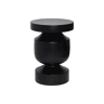 Mesa de apoio o mesa de cabeceira em metal, Alma, Preto, 30.5x30.5x43.5 cm