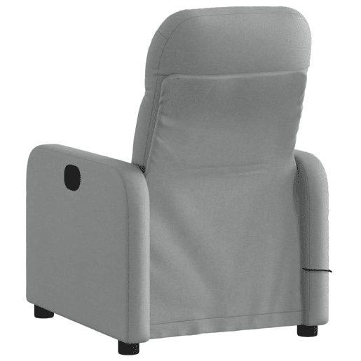 vidaXL Poltrona de massagens reclinável elétrica tecido cinzento-claro vidaXL Poltrona de massagens reclinável elétrica tecido cinzento-claro