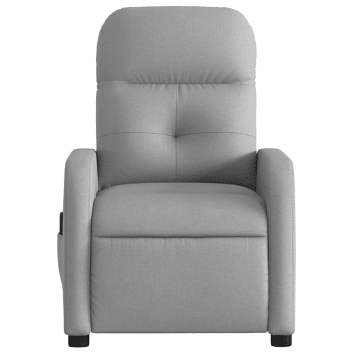 vidaXL Poltrona de massagens reclinável elétrica tecido cinzento-claro vidaXL Poltrona de massagens reclinável elétrica tecido cinzento-claro