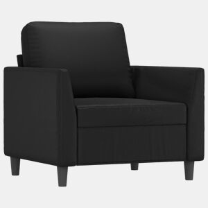 vidaXL Poltrona couro artificial 60 cm preto