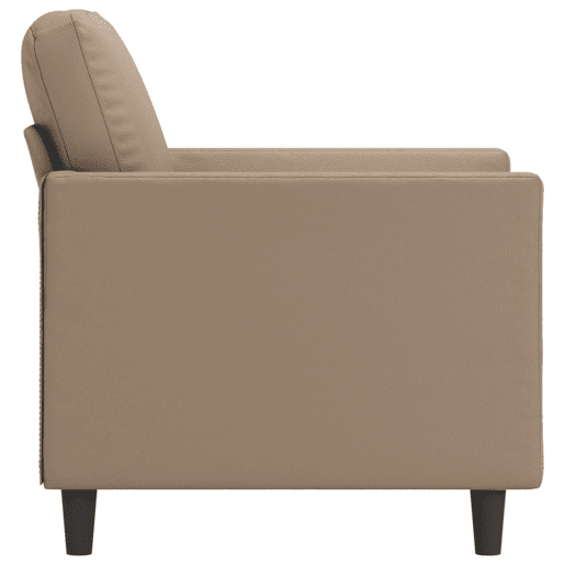 vidaXL Poltrona 60 cm couro artificial cappuccino
