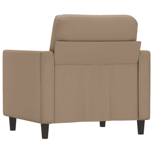 vidaXL Poltrona 60 cm couro artificial cappuccino