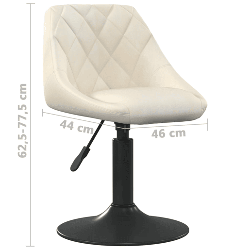 vidaXL Cadeira de jantar veludo cor creme vidaXL Cadeira de jantar veludo cor creme