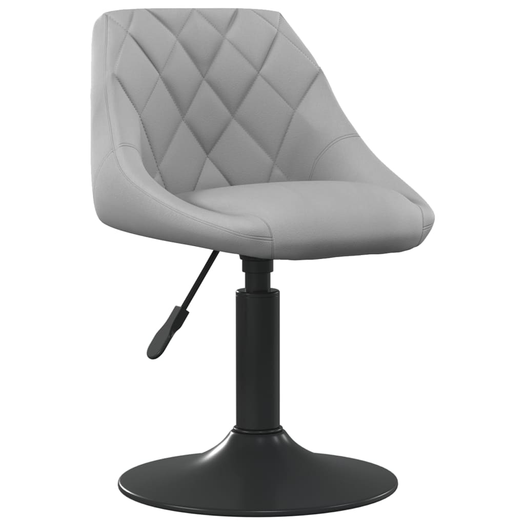 Vidaxl silla de comedor de terciopelo gris claro