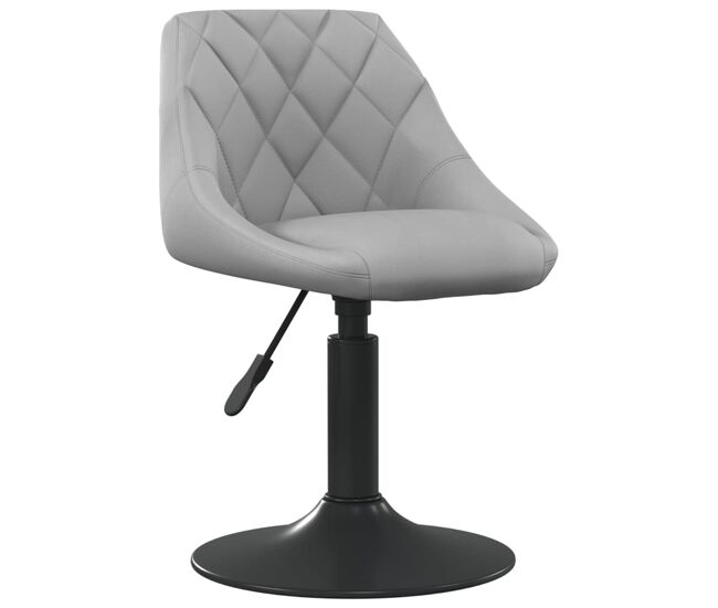 Vidaxl silla de comedor de terciopelo gris claro