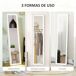 Espejo Cuerpo Entero Vidrio Templado, MDF HOMCOM Espejo Cuerpo Entero Vidrio Templado, MDF HOMCOM Blanco