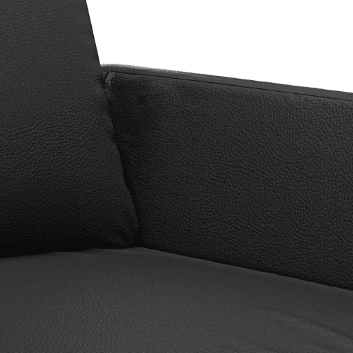 vidaXL Sofá de 2 lugares 120 cm couro artificial preto vidaXL Sofá de 2 lugares 120 cm couro artificial preto