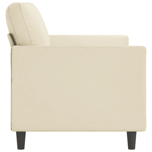 vidaXL Sofá de 3 lugares 180 cm couro artificial cor creme vidaXL Sofá de 3 lugares 180 cm couro artificial cor creme