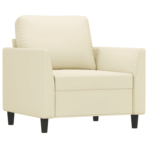 vidaXL 4 pcs conjunto sofás c almofadões couro artificial cor creme vidaXL 4 pcs conjunto sofás c almofadões couro artificial cor creme