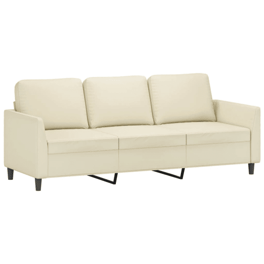 vidaXL 4 pcs conjunto sofás c almofadões couro artificial cor creme vidaXL 4 pcs conjunto sofás c almofadões couro artificial cor creme