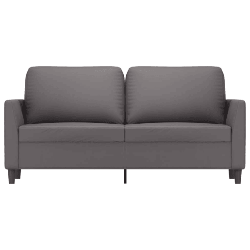 vidaXL Sofá de 2 lugares 140 cm couro artificial cinza vidaXL Sofá de 2 lugares 140 cm couro artificial cinza