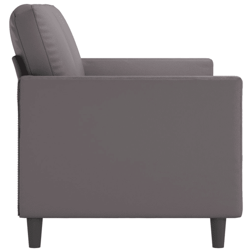 vidaXL Sofá de 2 lugares 140 cm couro artificial cinza vidaXL Sofá de 2 lugares 140 cm couro artificial cinza