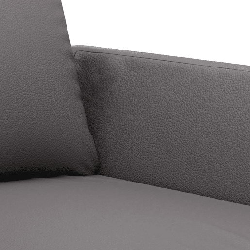 vidaXL Sofá de 2 lugares 140 cm couro artificial cinza vidaXL Sofá de 2 lugares 140 cm couro artificial cinza
