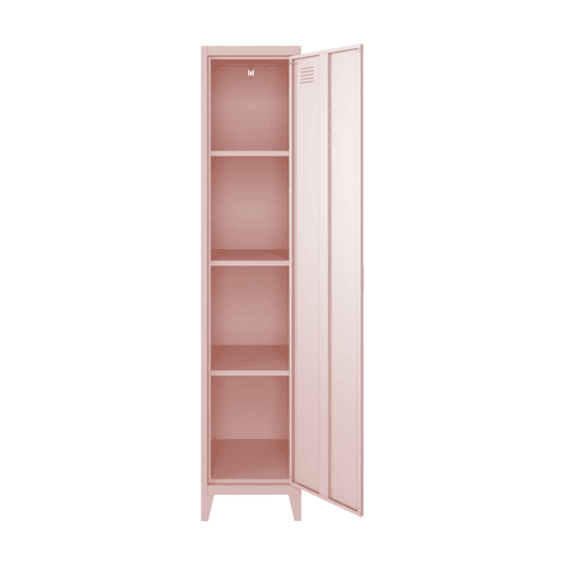 Armário em metal, 4 espaços de armazenamento, set de 3, Soho, Rosa, 38x38x180 cm