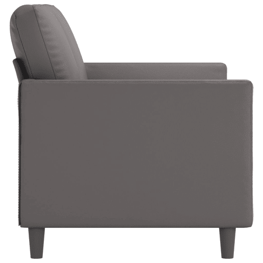 vidaXL Sofá de 2 lugares 120 cm couro artificial cinza vidaXL Sofá de 2 lugares 120 cm couro artificial cinza