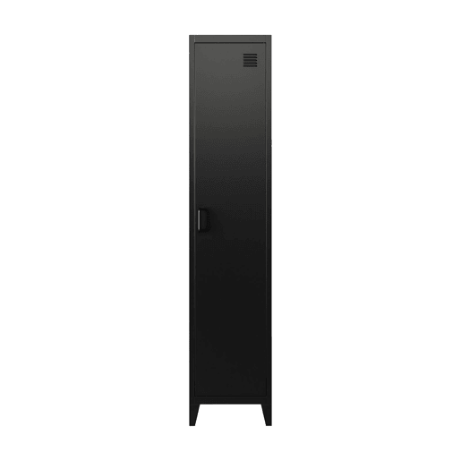 Armário em metal, 4 espaços de armazenamento, set de 3, Soho, Preto, 38x38x180 cm