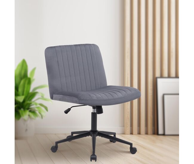 Silla de oficina kingman terciopelo gris oscuro 65x62x86 cm