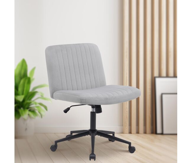 Silla de oficina kingman terciopelo gris claro 65x62x86 cm