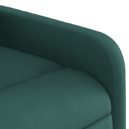 vidaXL Poltrona de massagens reclinável tecido verde-escuro