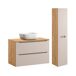 Conjunto de muebles con lavabo individual y columna Elora 90 Conjunto de muebles con lavabo individual y columna Elora 90 Beige
