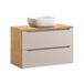 Conjunto de muebles con lavabo individual y columna Elora 90 Conjunto de muebles con lavabo individual y columna Elora 90 Beige