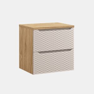 Móvel de apoio Elora 60cm Bege e madeira