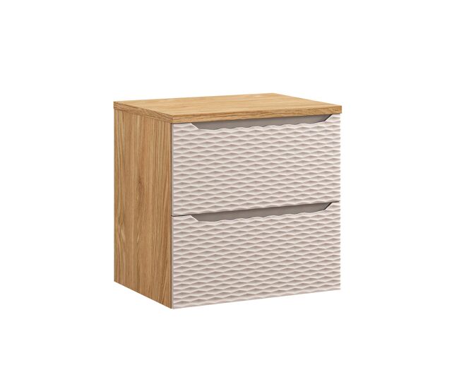 Mueble bajo lavabo 60cm encimera elora beige y madera