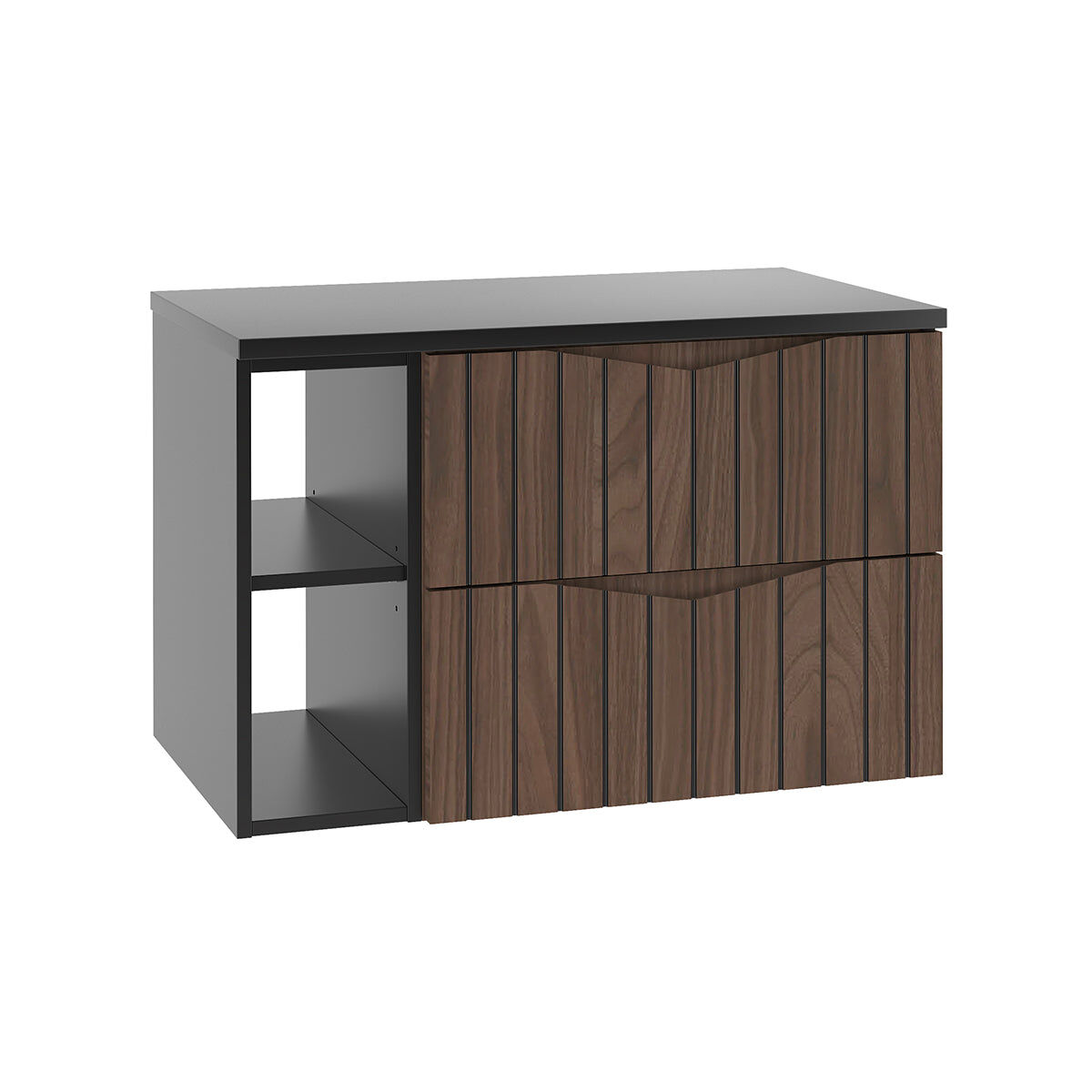 Mueble bajo lavabo 2 compartimientos encimera Siena 80