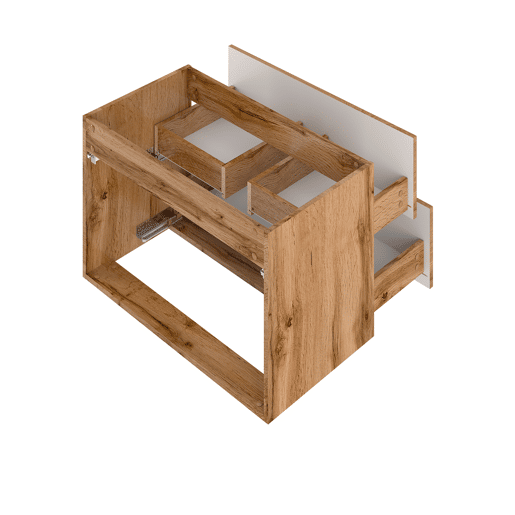 Móvel de lavatório simples Teren Madeira 80cm Móvel de lavatório simples Teren Madeira 80cm