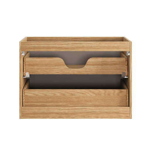 Móvel sob-lavatório 80cm Elora Bege e madeira Móvel sob-lavatório 80cm Elora Bege e madeira